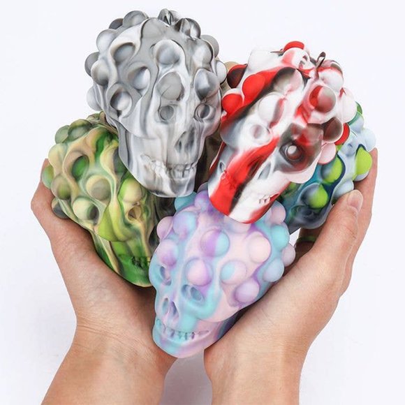 New Skull Decompression Squeeze Fidget Easter Ball Assorted - Picture 8 of 8
